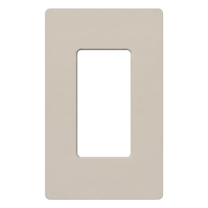 Placa de pared de 1 espacio sin tornillos visibles, acabado satinado Palladium, para atenuadores y controles Lutron estilo Designer como Maestro, Diva y control Pico LUTRON ELECTRONICS SC-1-PD