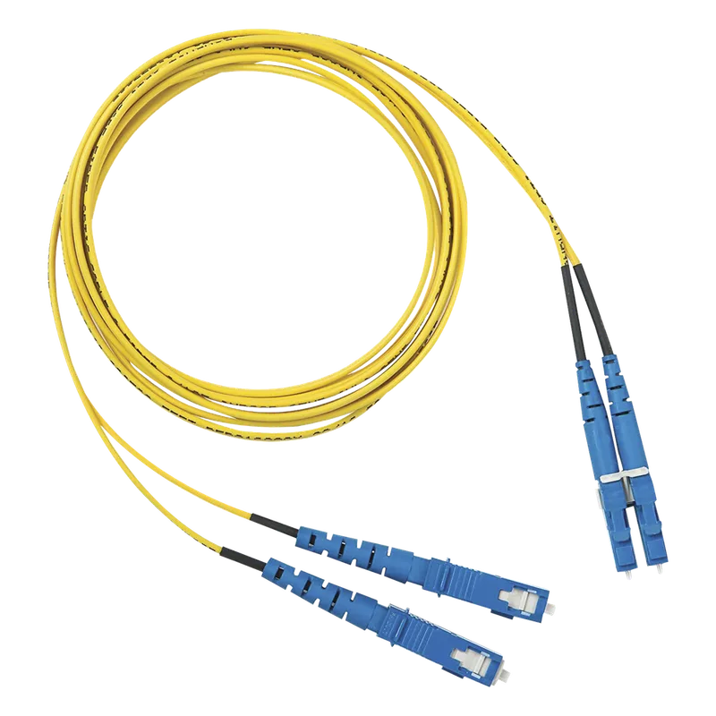 Jumper de Fibra Optica Monomodo 9/125 OS2, LC-SC Duplex, OFNR (Riser), Color Amarillo, 10 Metros (32.81 Pies) PANDUIT F92ERLNSNSNM010