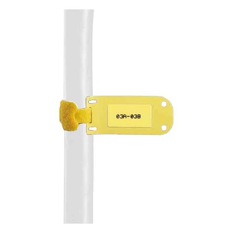 Paquete de 25 Marcadores de Identificación Autolaminados, de 33.3 x 76.2 mm, Uso Interior/Exterior, Color Amarillo PANDUIT SLCT-YL