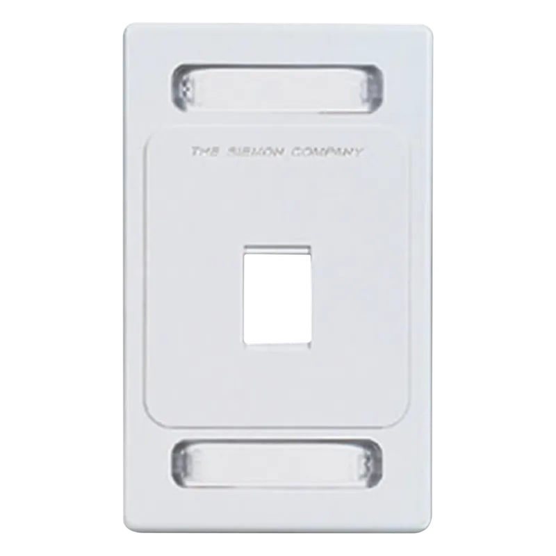 Placa de Pared Keystone de 1 Salida, Color Blanco, para Jacks Keystone Z-MAX y MAX SIEMON KFP-S-01-02S
