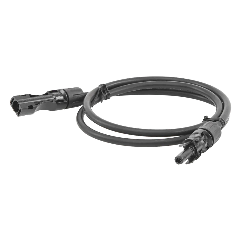 Cable Fotovoltaico 1 m, Negro, Calibre 10 AWG con Terminales MC4 en Ambos Extremos EPCOM POWERLINE CBLMC41MBLK