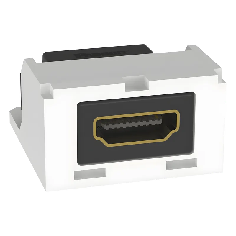 Módulo Acoplador HDMI 2.0, Hembra a Hembra Tipo-A, Categoría 2, Mini-Com, Color Blanco Ártico PANDUIT CMHDMIAW