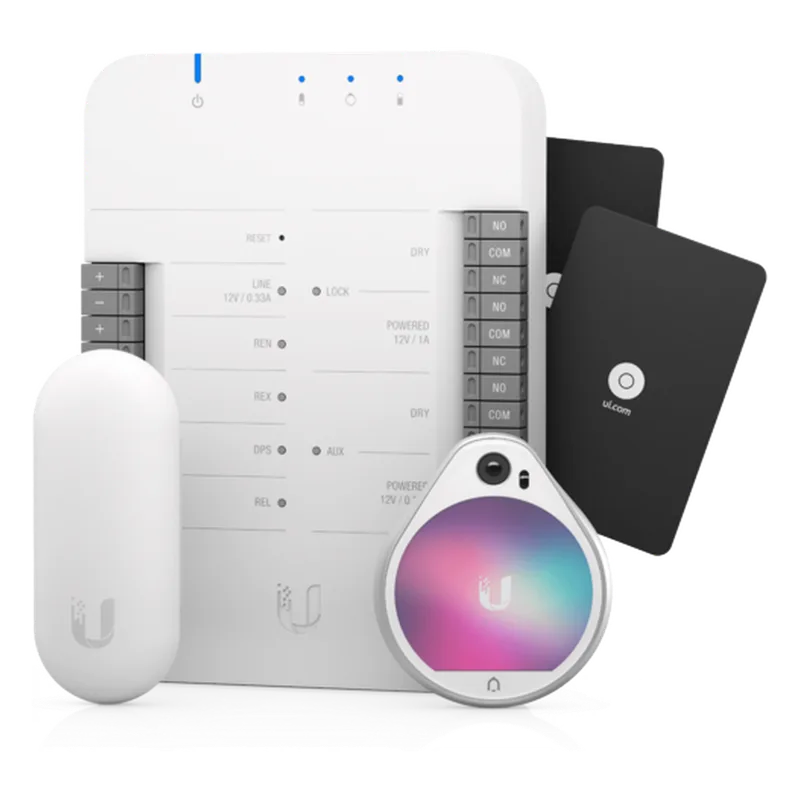 UniFi Access Kit de Inicio, con HUB, Reader Pro, Reader Lite y 20 tarjetas, para acceso a una sola puerta UBIQUITI UA-SK
