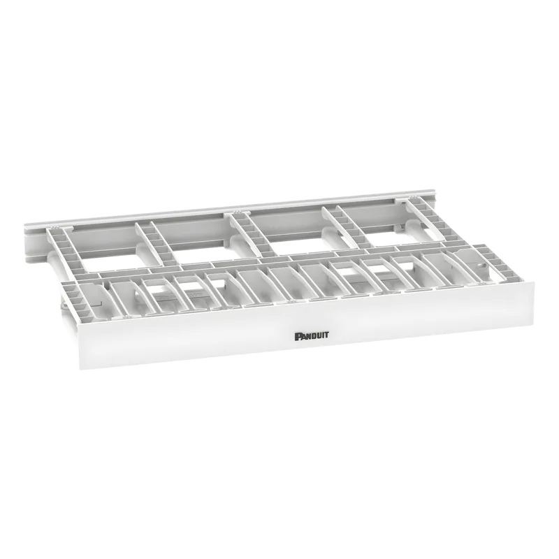 Organizador de Cables Horizontal NetManager de Alta Densidad, Doble (Frontal y Posterior), Para Rack de 19in, 1UR, Color Blanco PANDUIT NM1WH