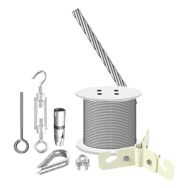 Kit de Sujeción de Mástil de 6 Metros a Piso de Concreto. TOWERS KIT-RET-6M