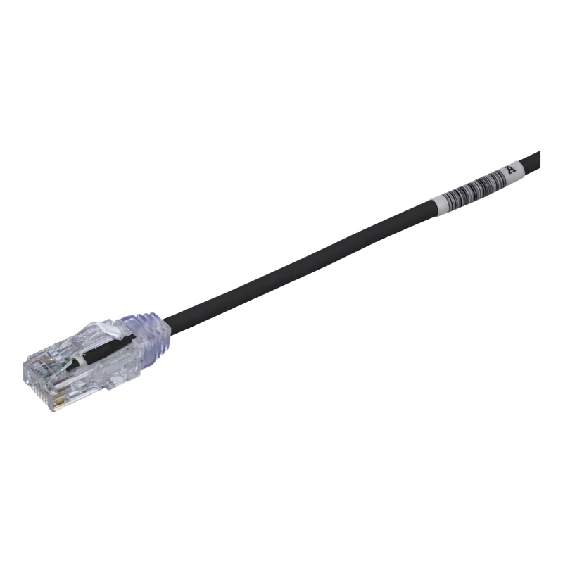 Cable de Parcheo TX6, UTP Cat6, Diámetro Reducido (28AWG), Color Negro, 0.5 Metros (1.64 Pies) PANDUIT UTP28SP0.5MBL