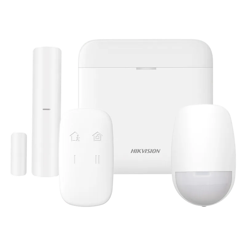 (AX PRO) KIT de Alarma AX PRO / Incluye: 1 Hub con bateria de respaldo / 1 Sensor PIR / 1 Contacto Magnético / 1 Control Remoto / WiFi / Compatible con Hik-Connect P2P HIKVISION DS-PWA48-K