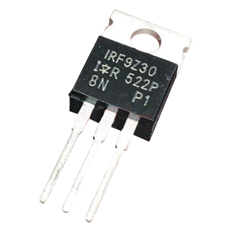 Transistor de Potencia MOSFET, Canal P, 50 Volt, 18 Amp., 0.14 Ohm, 74 Watt, TO-220AB, para Analizador III. IRF9Z30