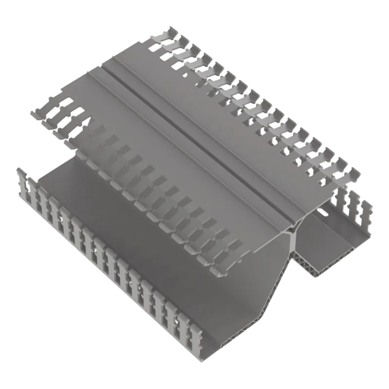 Canaleta Ranurada PanelMax de PVC, Montaje en Riel Din Estándar de 35 mm, 4.12 in de Ancho x 8.23 in de Alto y 1.83 m de Largo, Color Gris PANDUIT DRD44LG6