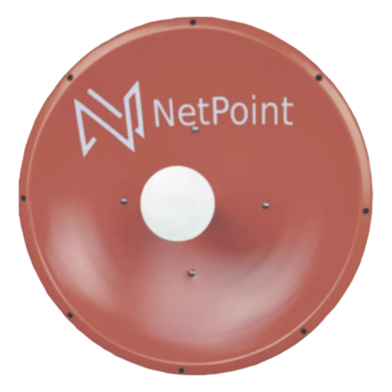 Antena altamente Direccional / 4 ft / 4.9-6.4 GHz / Diseñada para ambientes salinos / Ganancia 37 dBi / SLANT de 45 ° y 90 °/ Conector N-Hembra / Incluye radomo, jumper y montaje de acero inoxidable. NetPoint NPTR3