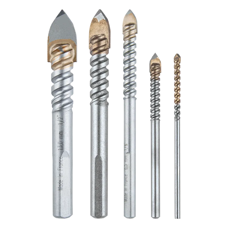 Juego de 5 brocas para vidrio de 1/8"-3/16"-1/4"-3/8"-1/2" MAKITA B-68993