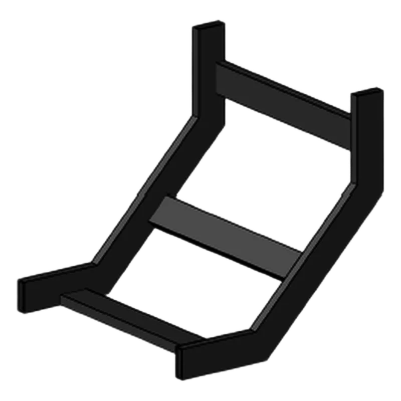 Curva vertical interior epoxica para charola tubular de 4" de ancho, incluye cople y tornillería CHAROFIL CH-CVIT-1X4EP