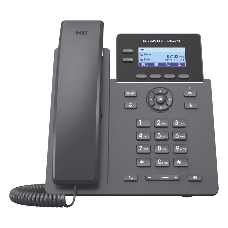 Teléfono IP Wi-Fi Grado Operador, 2 líneas SIP con 4 cuentas, codec Opus, IPV4/IPV6 con gestión en la nube GDMS GRANDSTREAM GRP2602W