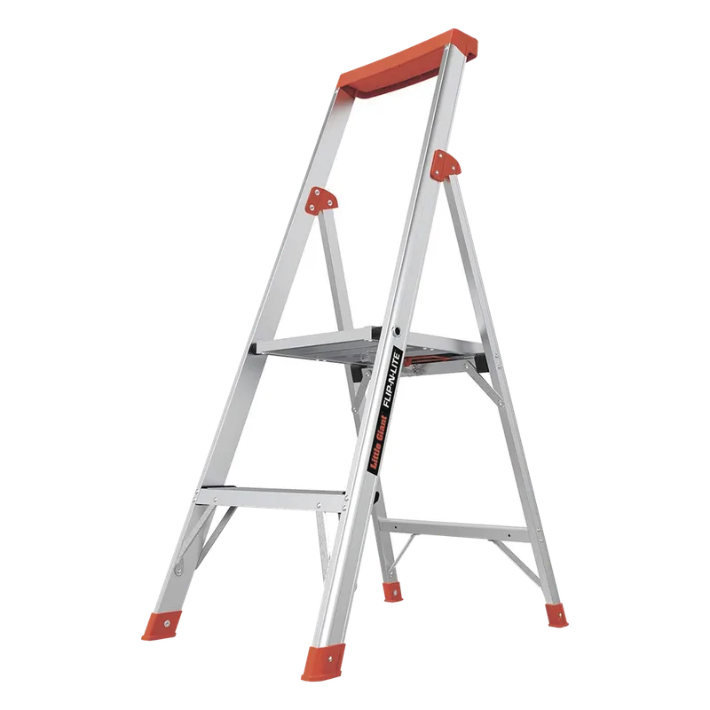 Escalera con 2 peldaños de 1.2 metros de aluminio. Little Giant Ladder Systems FLIPNLITE-2C