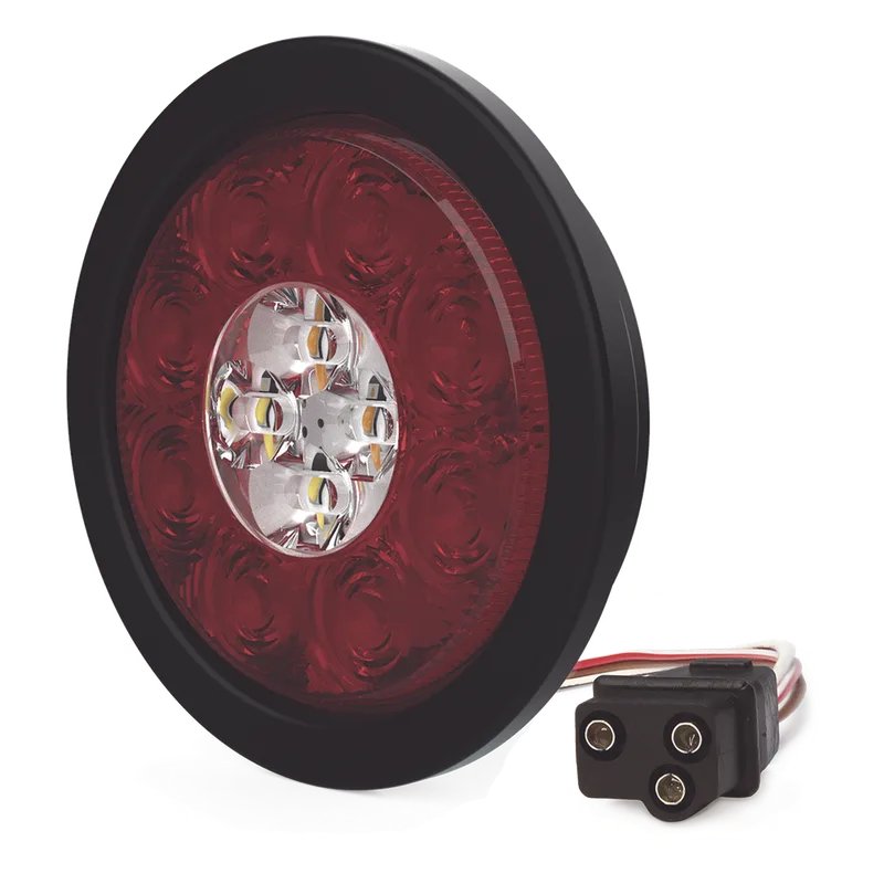 Plaflon Circular Trasero de 16 LED, Rojo/Blanco/Ambar, 5.4 Pulgadas ECCO ED3040AW