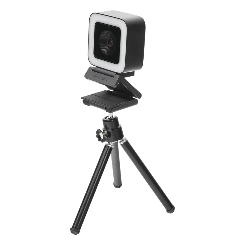 Cámara Web ALTA DEFINICIÓN (1080p) / Aro de Luz Interconstruido / Gran Angular / Micrófono Integrado / Conector USB de 2 mts / Fácil de Instalar / Reducción de Ruido Inteligente HIKVISION DS-UL2