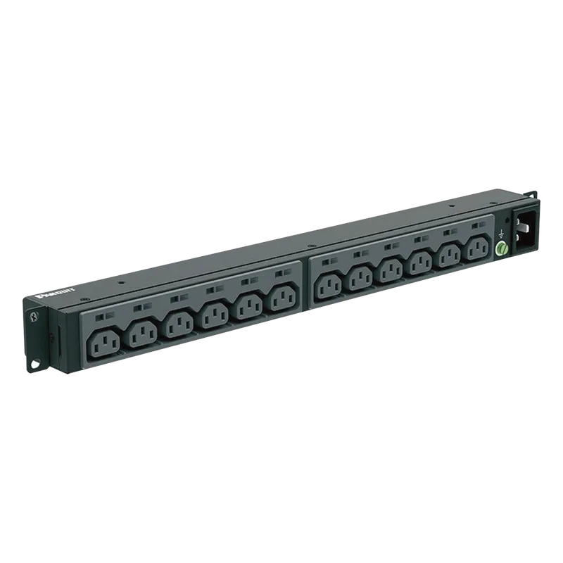 PDU Básico para Distribución de Energía, Enchufe de Entrada NEMA L6-20P, Con 13 Contactos C13, Instalación Horizontal de 19in, 1UR, 20 Amp, 220 Vca PANDUIT P12B46M
