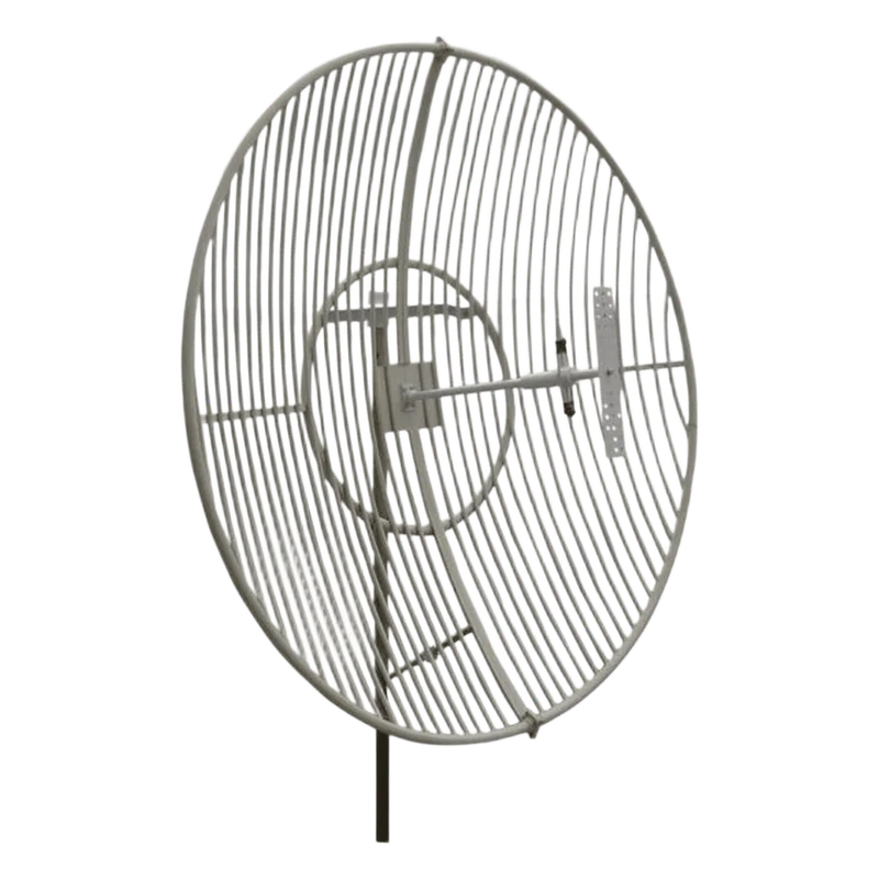 Antena Parabólica de Rejilla | 824-894 MHz | 21 dBi de Ganancia | Cubre muy bien la Banda 5 (850 MHz) Celular. Antena Donadora que se utiliza para los amplificadores de señal celular para cubrir comunidades alejadas. EPCOM EP-AP850-21