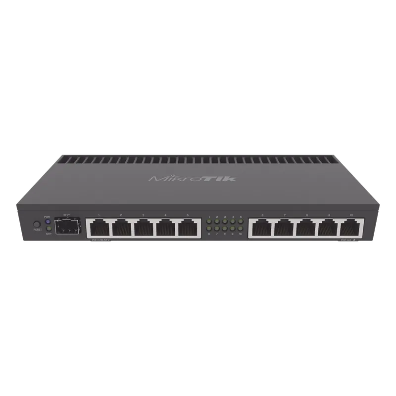 (RB4011iGS+RM) RouterBoard, CPU 4 Núcleos, 10 Puertos Gigabit Ethernet, 1 puerto SFP+ MIKROTIK