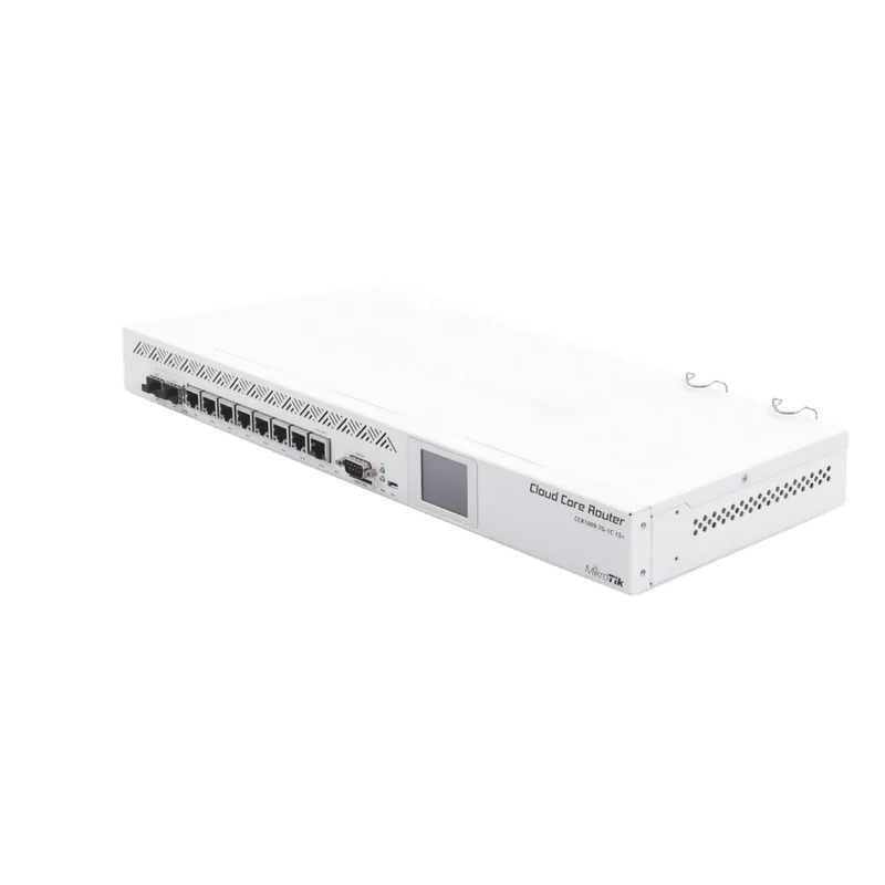 (CCR1009-7G-1C-1S+) Cloud Core Router, CPU 9 Núcleos,7 Puertos Gigabit, 1 Combo TP/SFP, 1 puerto SFP+, 2 GB Memoria MIKROTIK