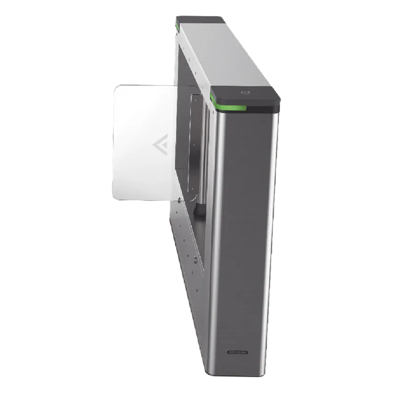 Torniquete DERECHO tipo Swing para Carril de 90 cms / Incluye Panel y Lector de Tarjeta / TCP/IP / Administrable por iVMS-4200 (Requiere Torniquete Izquierdo) / 6,000,000 MCBF / 12 Pares de IR HIKVISION DS-K3B501SX-R/M-DP90