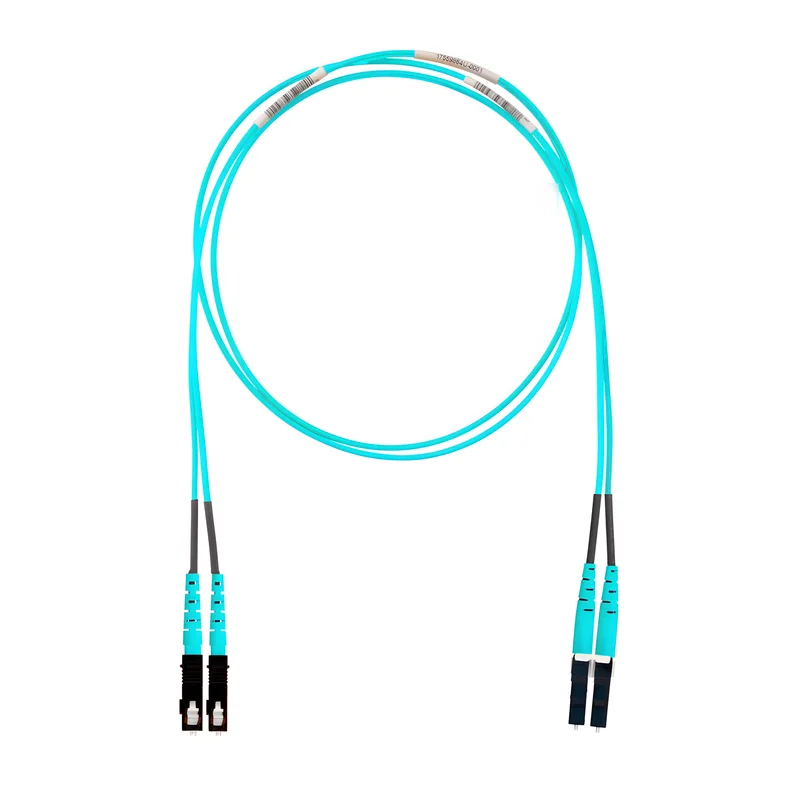 Jumper de Fibra Optica Multimodo 50/125 OM3, LC-SC Duplex, OFNR (Riser), Color Aqua, 15 Metros (49.21 Pies) PANDUIT FX2ERLNSNSNM015