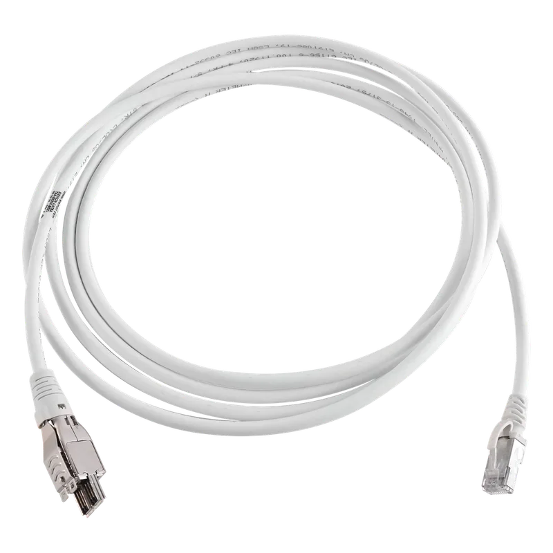 Patch Cord TERA Cat6A 1/10G Ethernet, de 4 Pares y Conector Modular, LS0H, Color Marfil, 15 Metros (49.21 Pies) SIEMON T4A-S15M-B02L