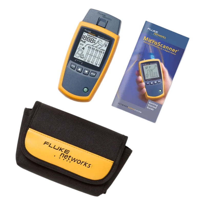 Verificador de Red MicroScanner2, para Comprobación de Redes de Voz, Datos y Video, con Pantalla LCD Retroiluminada FLUKE NETWORKS MS2-100