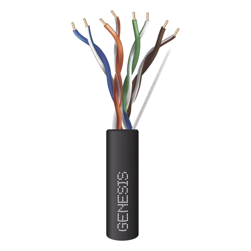 Bobina de Cable de 305 Metros (1000 Pies) / UTP Cat6 PLENUM / Color Negro / UL, CMP SPNLS / Probado a 350 MHz / Aplicaciones de CCTV / Redes de Datos / IP Megapixel / Control RS485 GENESIS 6361-2108/1000