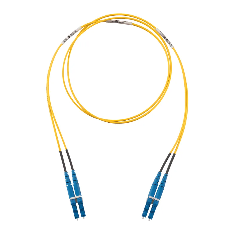 Jumper de Fibra Optica Monomodo 9/125 OS2, LC-LC Duplex, LSZH (Cero Halógenos), Color Amarillo, 2 Metros (6.56 Pies) PANDUIT F92ELLNLNSNM002