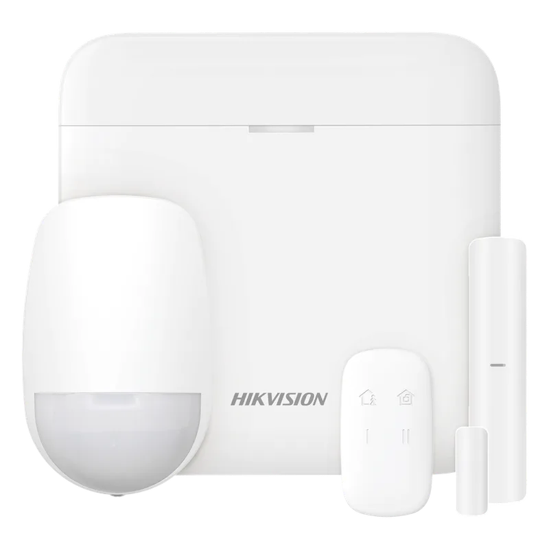 (AX PRO) KIT de Alarma AX PRO con GSM (3G/4G) / Incluye: 1 Hub con bateria de respaldo / 1 Sensor PIR / 1 Contacto Magnético / 1 Control Remoto / Wi-Fi / Compatible con Hik-Connect P2P HIKVISION DS-PWA48-KS