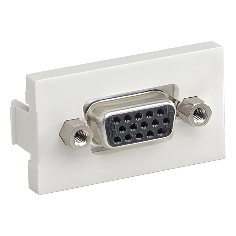 Inserto Plano de 1/3, Con Acoplador VGA Hembra-Hembra de 15 Pines, Color Blanco Mate PANDUIT CHD15HDCIWY