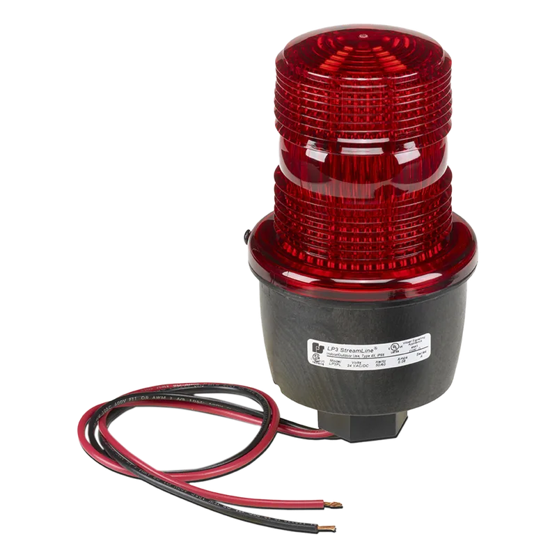 Luz de advertencia LED serie Streamline, 24 Vcc, montaje en tubo, rojo FEDERAL SIGNAL INDUSTRIAL LP3-PL-024-R