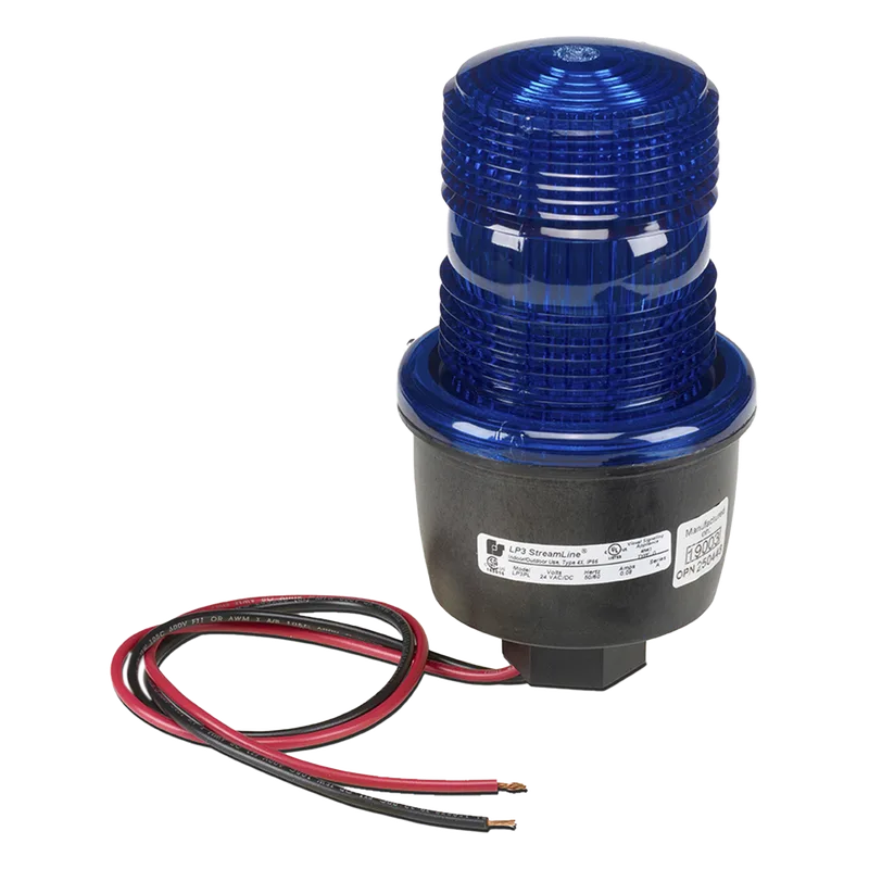 Luz de advertencia LED serie Streamline, 24 Vcd, montaje en tubo, azul FEDERAL SIGNAL INDUSTRIAL LP3PL-024-B