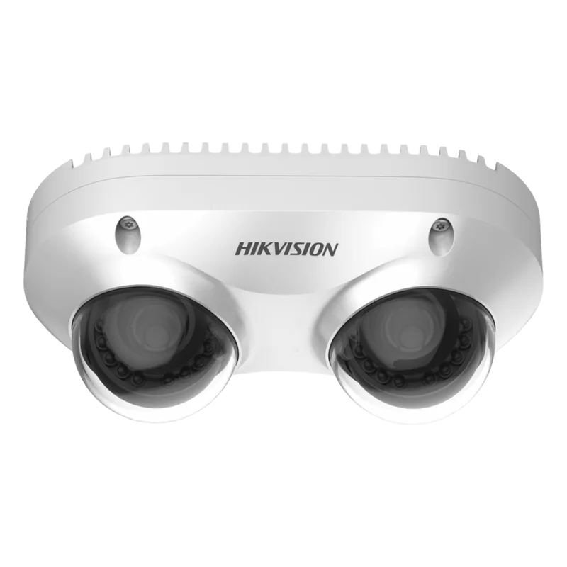 PanoVu Series / Lente Dual de 5 Megapixel / 2 Lentes Fijos de 2.8 mm / Recomendado para Pasillos o Esquinas / IP67 / IK10 / PoE / WDR 120 dB / 10 mts IR / Entrada y Salida de Audio y Alarma / MicroSD HIKVISION DS-2CD6D52G0-IHS