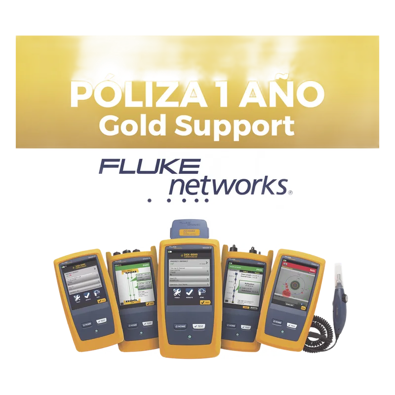Poliza de 1 Año de Soporte Gold para Certificador DSX2-5000INT FLUKE NETWORKS GLD-DSX-5000