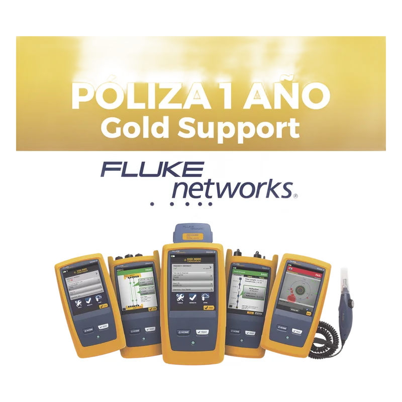 Poliza de 1 Año de Soporte Gold para Certificador DSX2-8000INT FLUKE NETWORKS GLD-DSX-8000