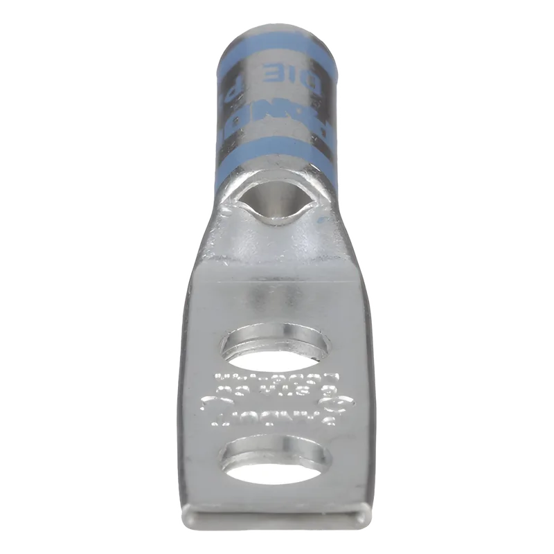 Zapata de compresión LCD6-14A-L para cal. 6 Awg, Doble barreno para tornillo prisionero de 1/4, Espaciado de orificio 16mm, 1 Pz PANDUIT