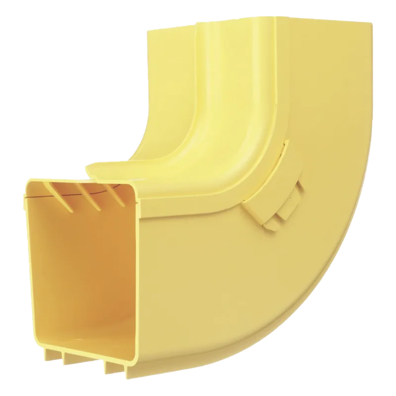 Bajada Vertical Interior de 90º con Tapa, Para uso con Canaletas 4X4 FiberRunner™, Color Amarillo PANDUIT FRIVRA4X4LYL