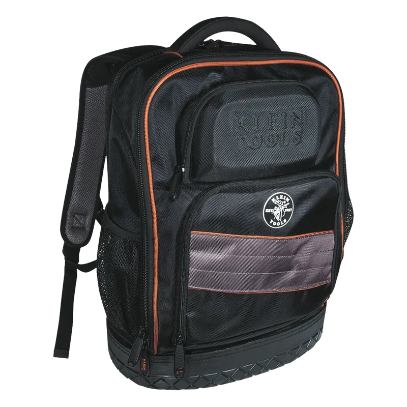 Mochila para herramientas y computadora portátil Tradesman Pro™ en poliéster negro con 25 bolsillos (No incluye herramientas). KLEIN TOOLS 55439BPTB