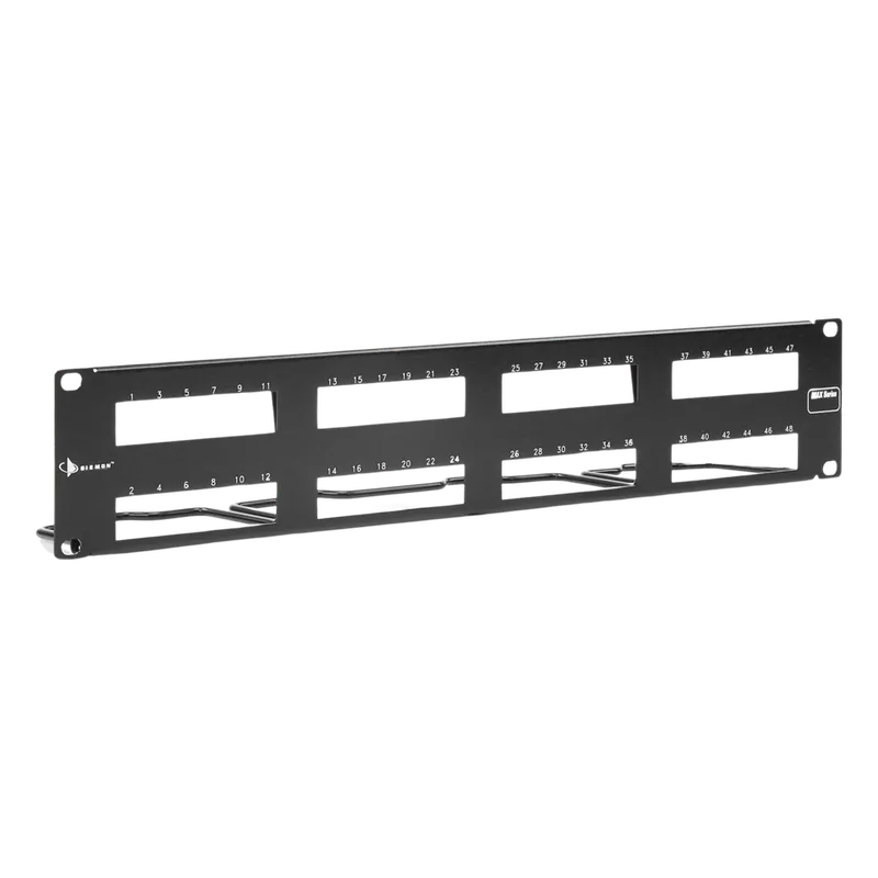 PATCH PANEL MAX VACIO ID VERTICAL UTP 48 PTOS PLANO 2U NEGRO SIEMON MX-PNL-48-C