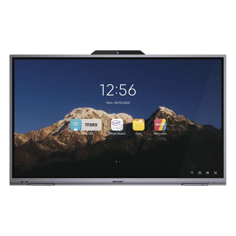 Pantalla Interactiva Touch de 65" Android 8.0 / Cámara Web 8 MP / Resolución 4K / Bocinas Integradas / Entradas HDMI y VGA / Incluye 2 Lápices para Escribir HIKVISION DS-D5B65RB/B