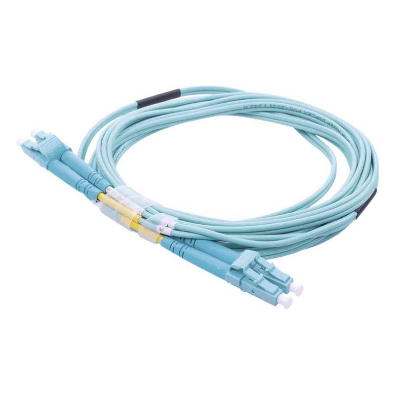 Jumper de Fibra Óptica Multimodo OM3 50/125 LC-LC OFNR (Riser), 2.0 mm, Dúplex, Aqua, 3 Metros (9.84 Pies) LINKEDPRO BY EPCOM LP-FOM3-LCLC-R03