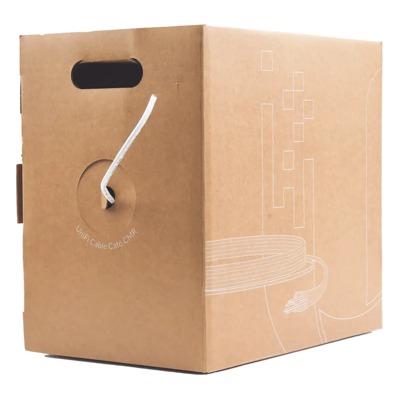 Bobina de cable UTP Riser (CMR) UniFi, Cat6, Color blanco, 23 AWG, 305m para interior UBIQUITI U-CABLE-C6-CMR