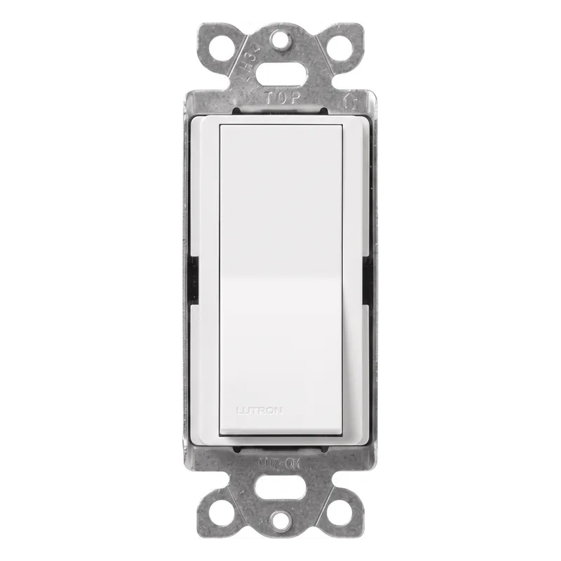 Interruptor de 3 vías (paso), línea Claro, 120/277 V, 15 A, para iluminación y motores, color blanco LUTRON ELECTRONICS SC3PSSWL