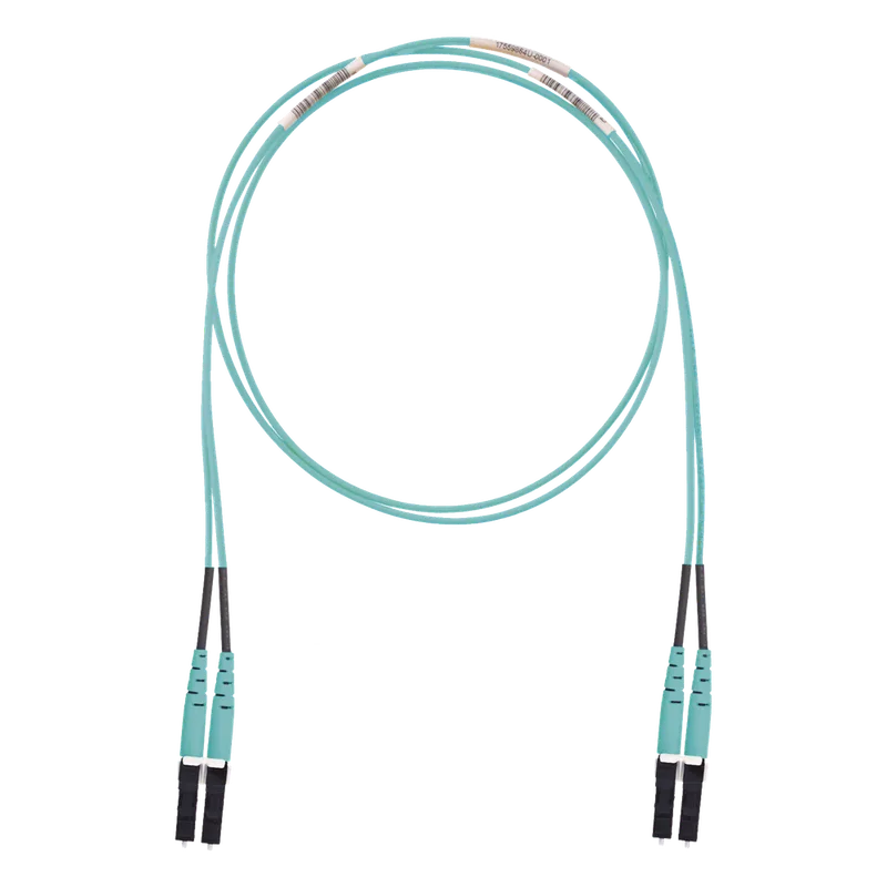 Jumper de Fibra Optica Multimodo 50/125 OM3, LC-LC Duplex, LSZH (Cero Halógenos), Color Aqua, 10 Metros (32.81 Pies) PANDUIT FX2ELLNLNSNM010