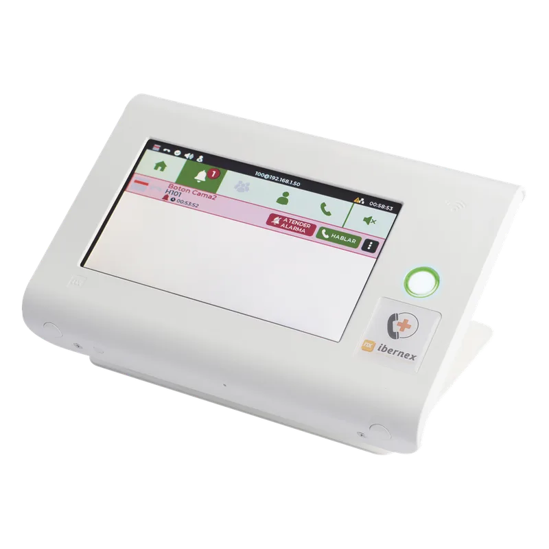 Centro de Control para Estación de Enfermería — Gestione Alarmas, Llamadas y Presencia del Personal desde una Sola Pantalla Táctil IBERNEX NX1071