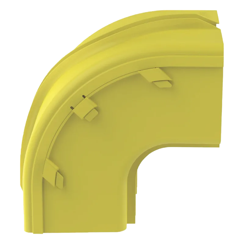 Bajada Vertical Exterior de 90º sin Tapa, Para uso con Canaletas 6X4 FiberRunner™, Color Amarillo PANDUIT FROVRA6X4LYL