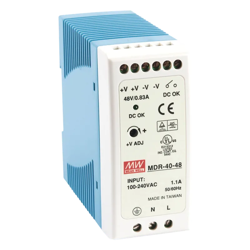 Fuente de poder Industrial Riel Din 48Vcc, 40W MEANWELL MDR-40-48