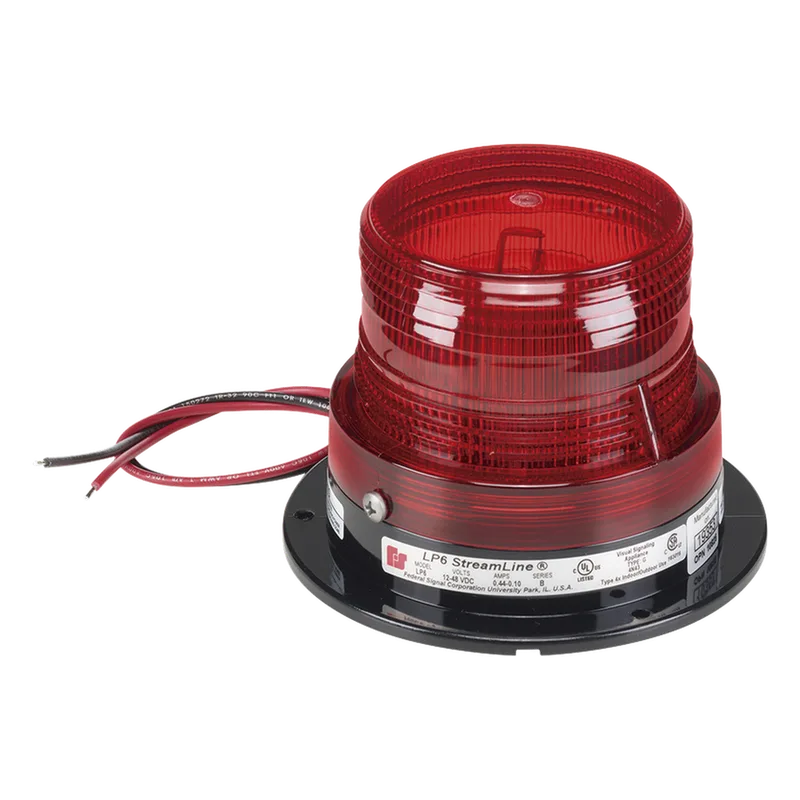 Luz Estroboscópica LED / Modelo LP6 / 2.0 Joules / 65-95 FPM / 12-48 Vdc/ Montaje en Superficie / Interior y Exterior / UL FEDERAL SIGNAL INDUSTRIAL LP6-012048-R